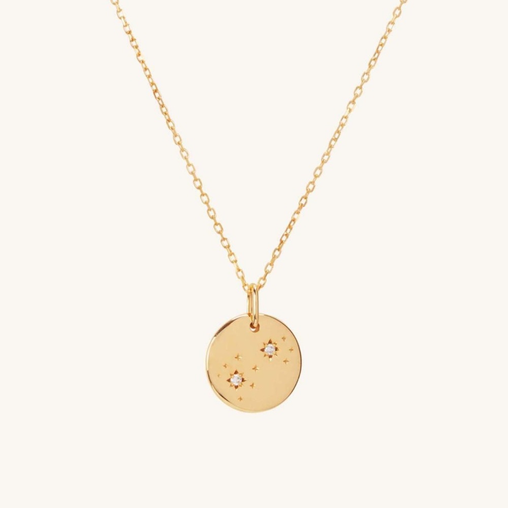 Solid 14k gold & diamond Scorpio Mejuri necklace - Picture 1 of 1